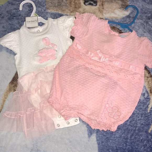 Fancy Pink Dresses 3-6 Months - Picture 1 of 7